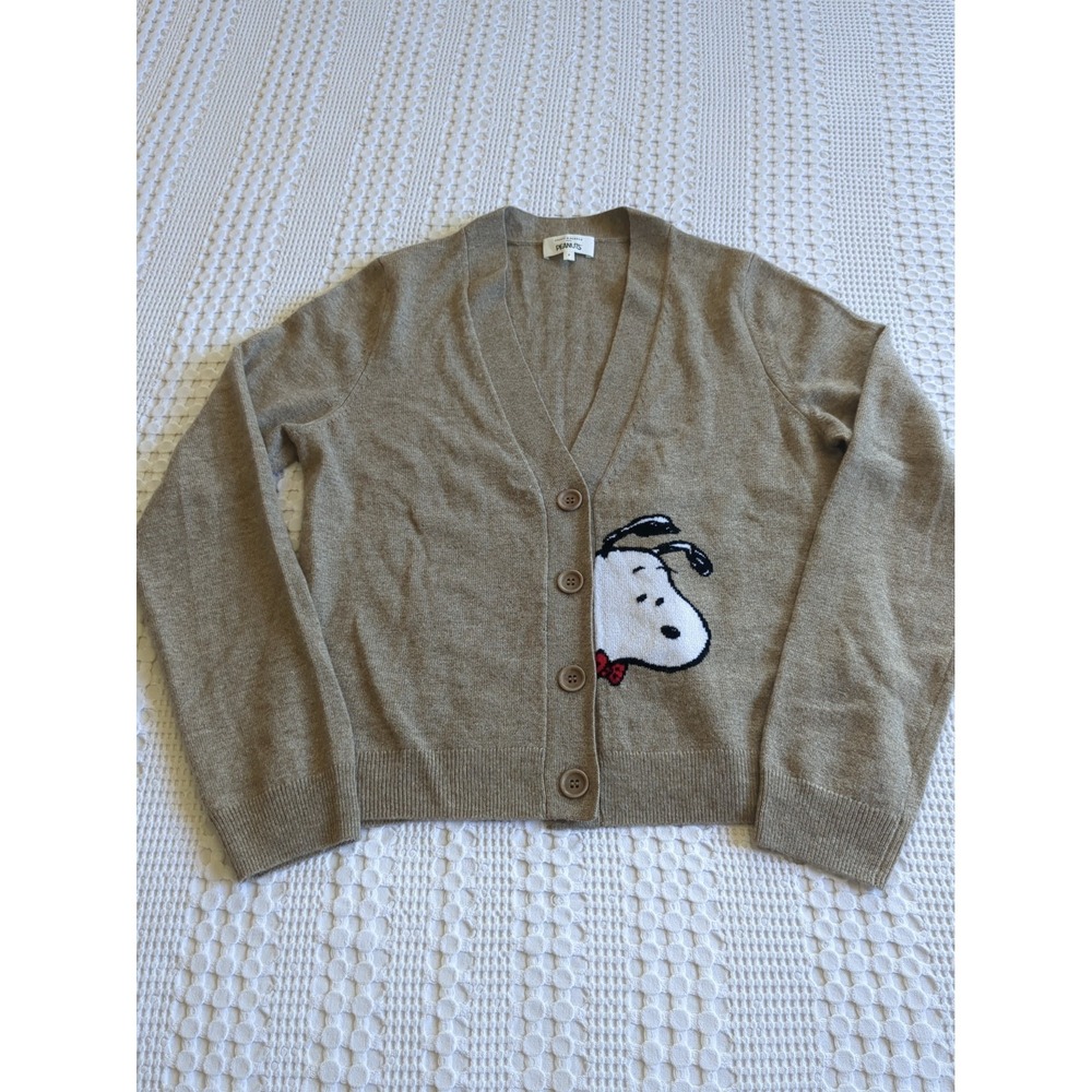 Chinti & Parker Peanuts Snoopy Wool Cashmere Cardigan Sweater Button Small